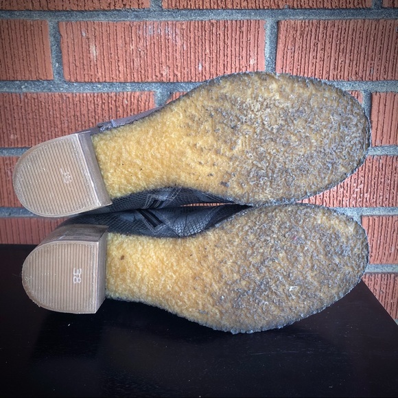 Ankle Boots booties leather shimmer with zip - Picture 7 of 9